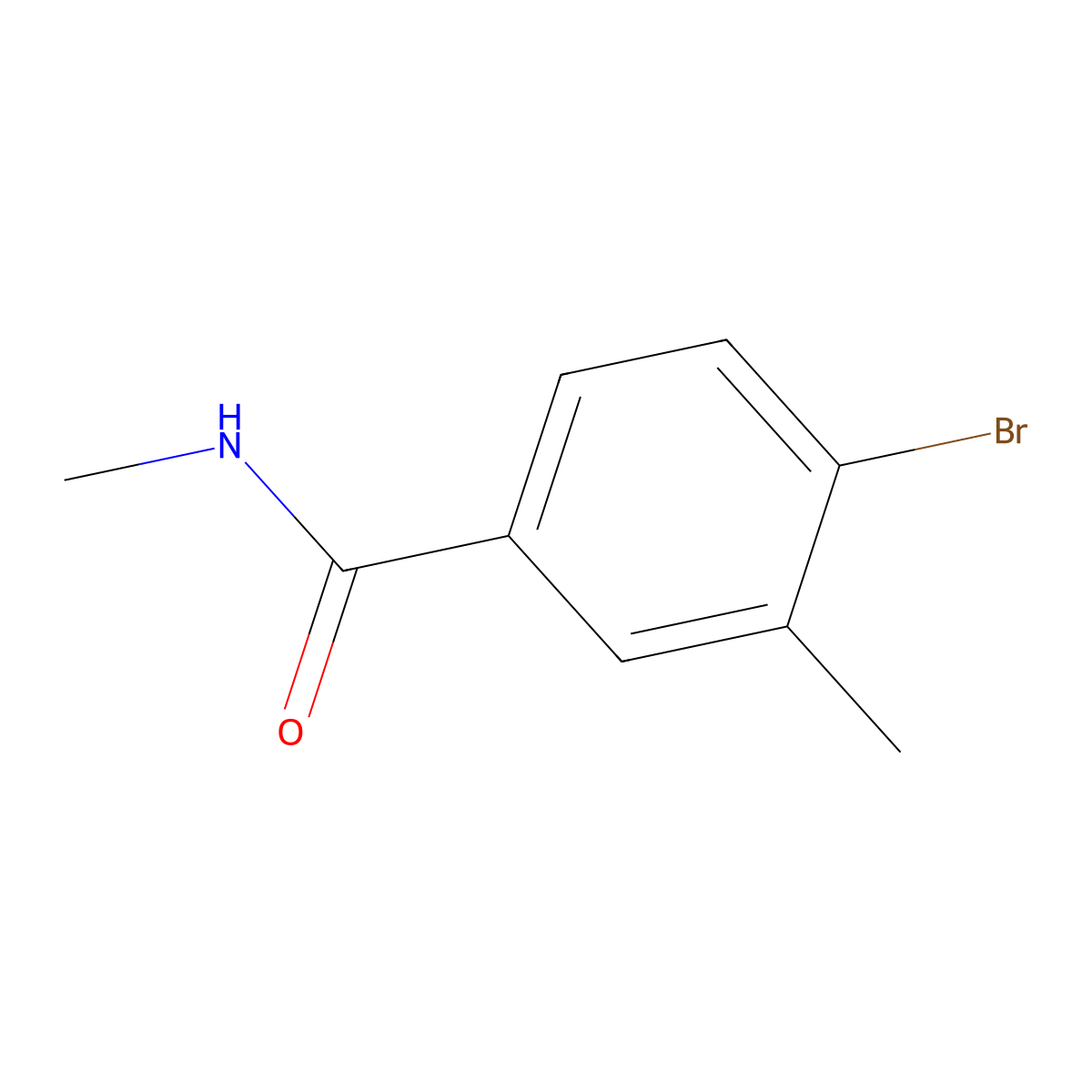 N-Methyl-4-bromo-3-methylbenzamide molecular structure, CAS 149104-94-9