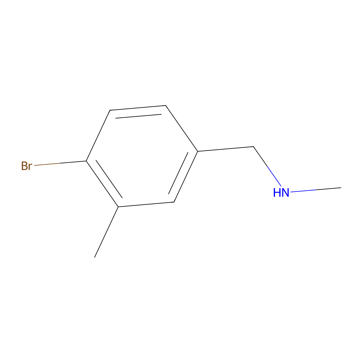 [(4-Bromo-3-methylphenyl)methyl](methyl)amine molecular structure, CAS 149104-95-0