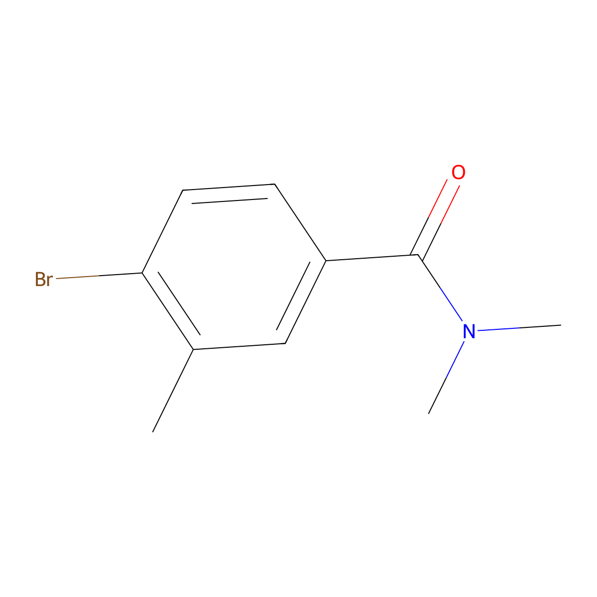 4-bromo-N,N,3-trimethylbenzamide molecular structure, CAS 149104-99-4