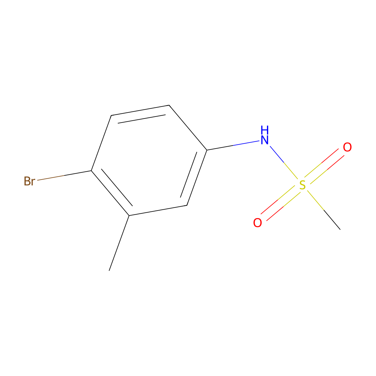 N-(4-bromo-3-methylphenyl)methanesulfonamide molecular structure, CAS 149105-00-0