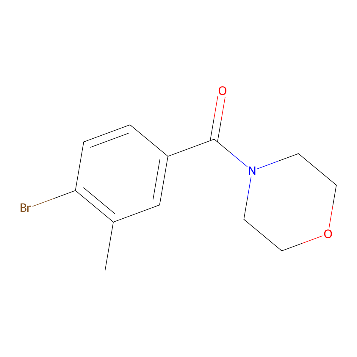 ((4-Bromo-3-methylphenyl)carbonyl)morpholine molecular structure, CAS 149105-06-6