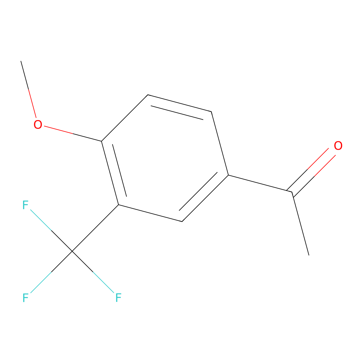 4'-Methoxy-3'-(trifluoromethyl)acetophenone molecular structure, CAS 149105-10-2