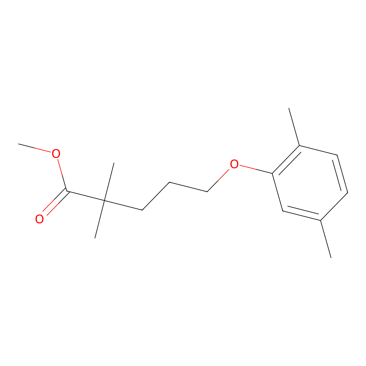 Gemfibrozil methyl ester molecular structure, CAS 149105-25-9