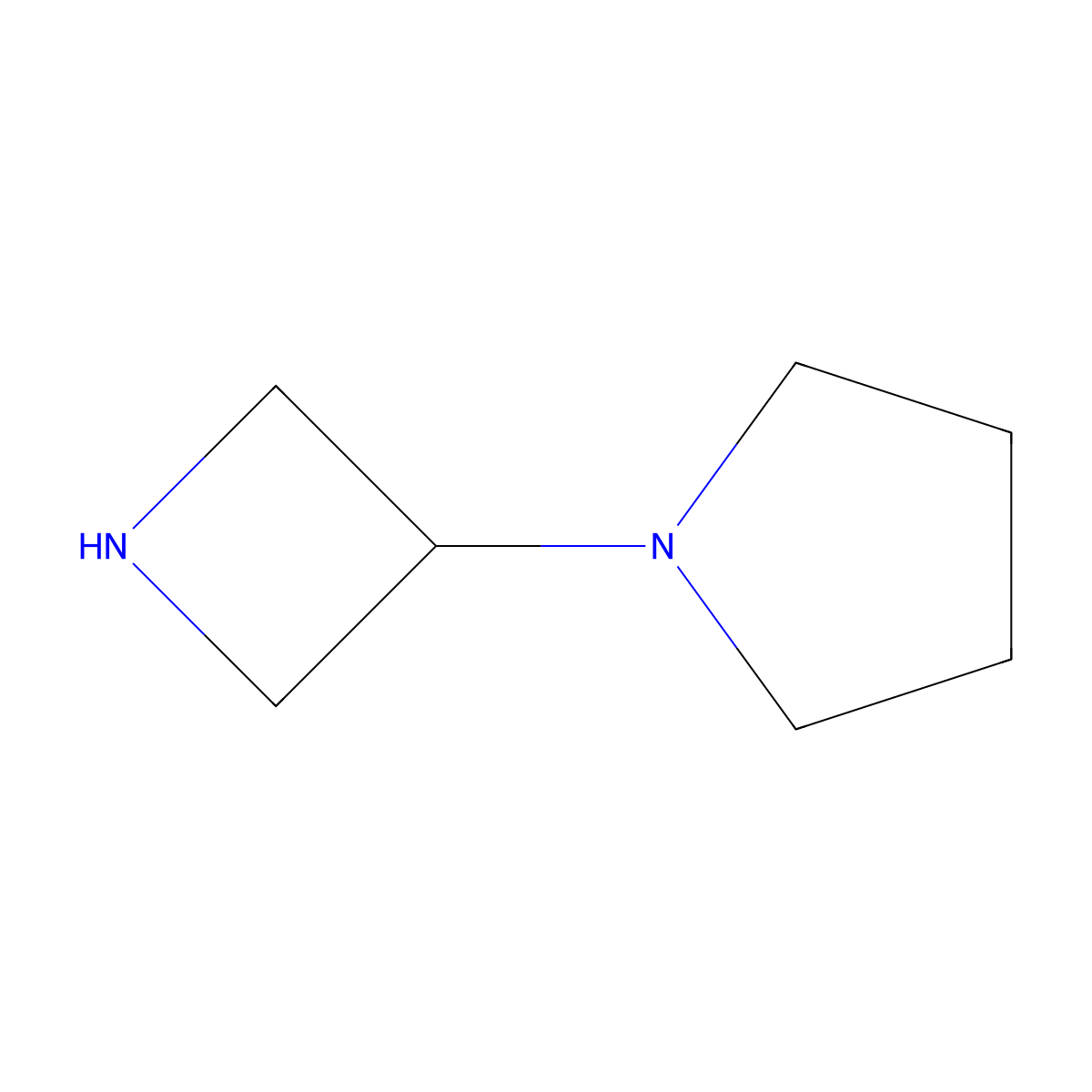 1-(Azetidin-3-yl)pyrrolidine molecular structure, CAS 149105-96-4