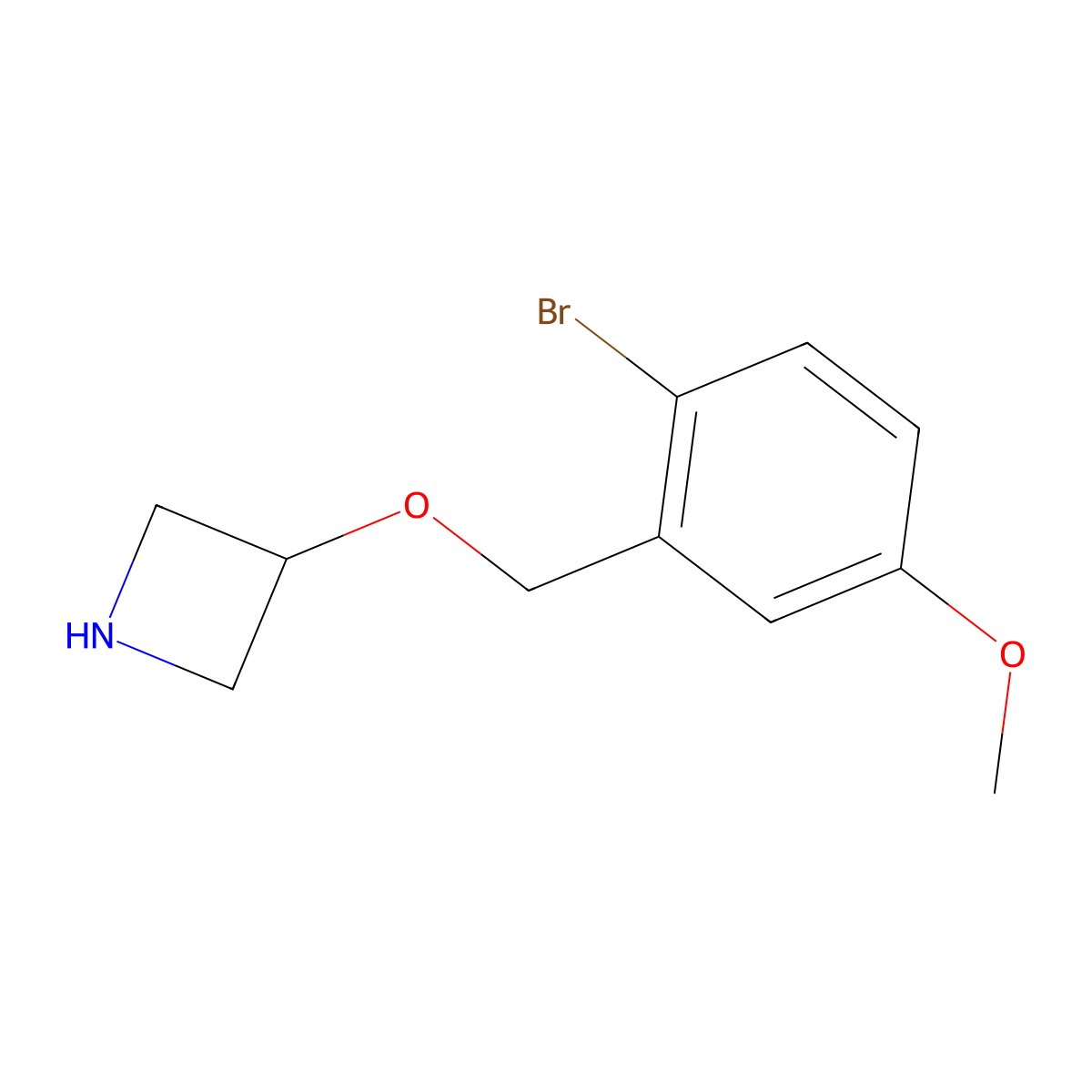 3-((2-Bromo-5-methoxybenzyl)oxy)azetidine molecular structure, CAS 1491066-45-5