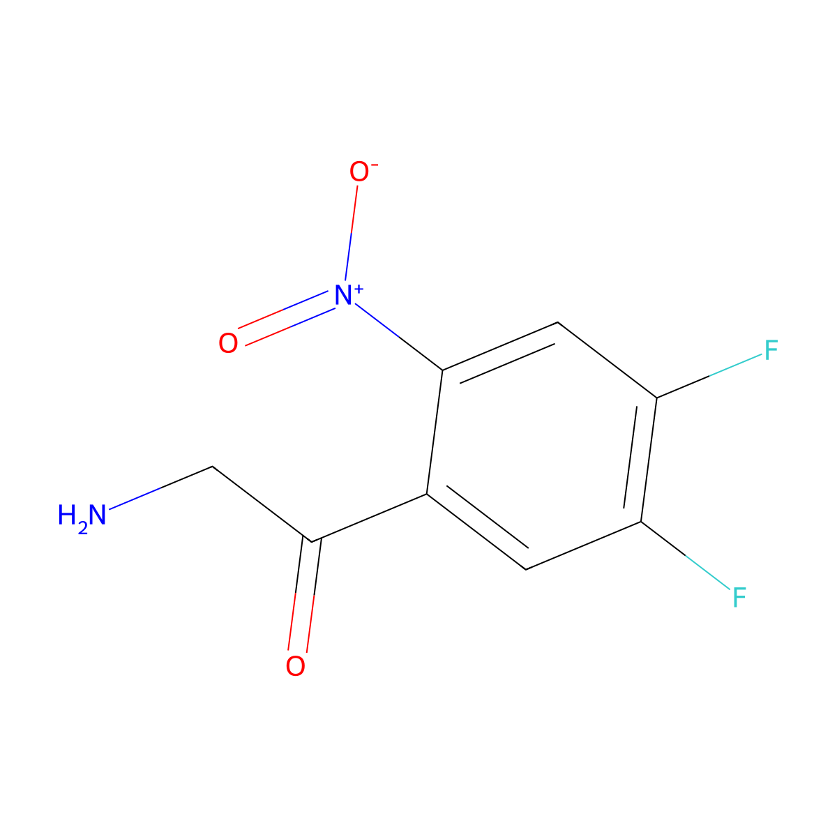 2-Amino-1-(4,5-difluoro-2-nitrophenyl)ethan-1-one molecular structure, CAS 1491068-11-1