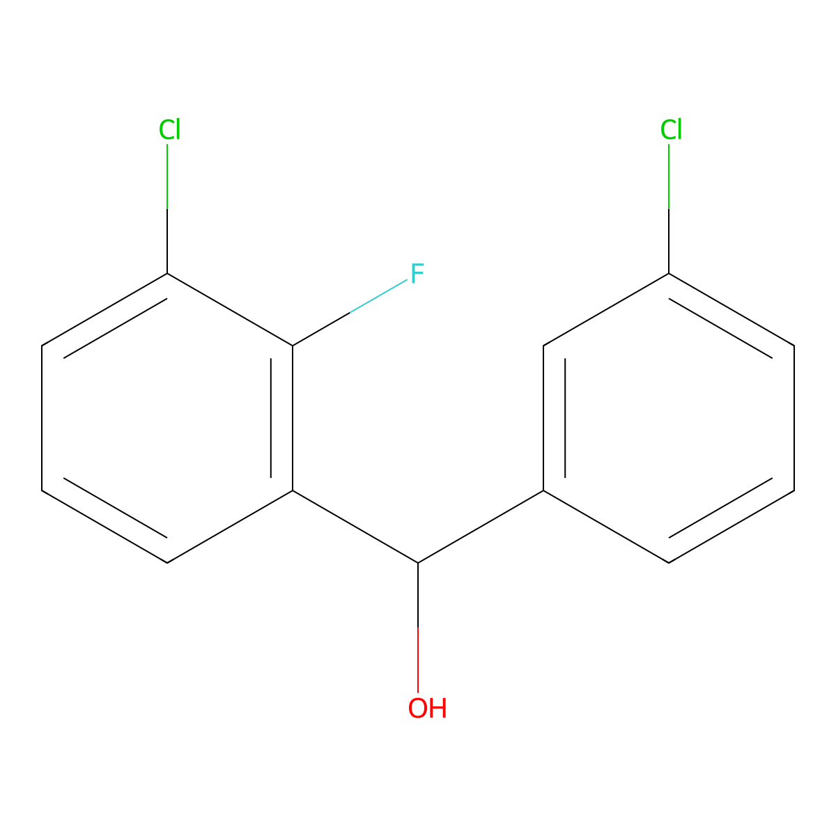 3-Chloro-alpha-(3-chlorophenyl)-2-fluorobenZenemethanol molecular structure, CAS 1491069-83-0