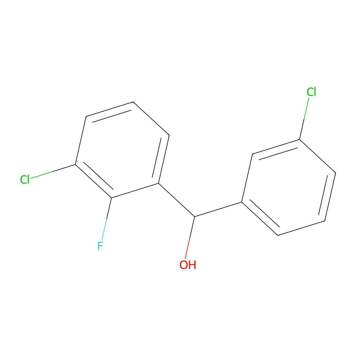 3-Chloro-alpha-(3-chlorophenyl)-2-fluorobenZenemethanol molecular structure, CAS 1491069-83-0