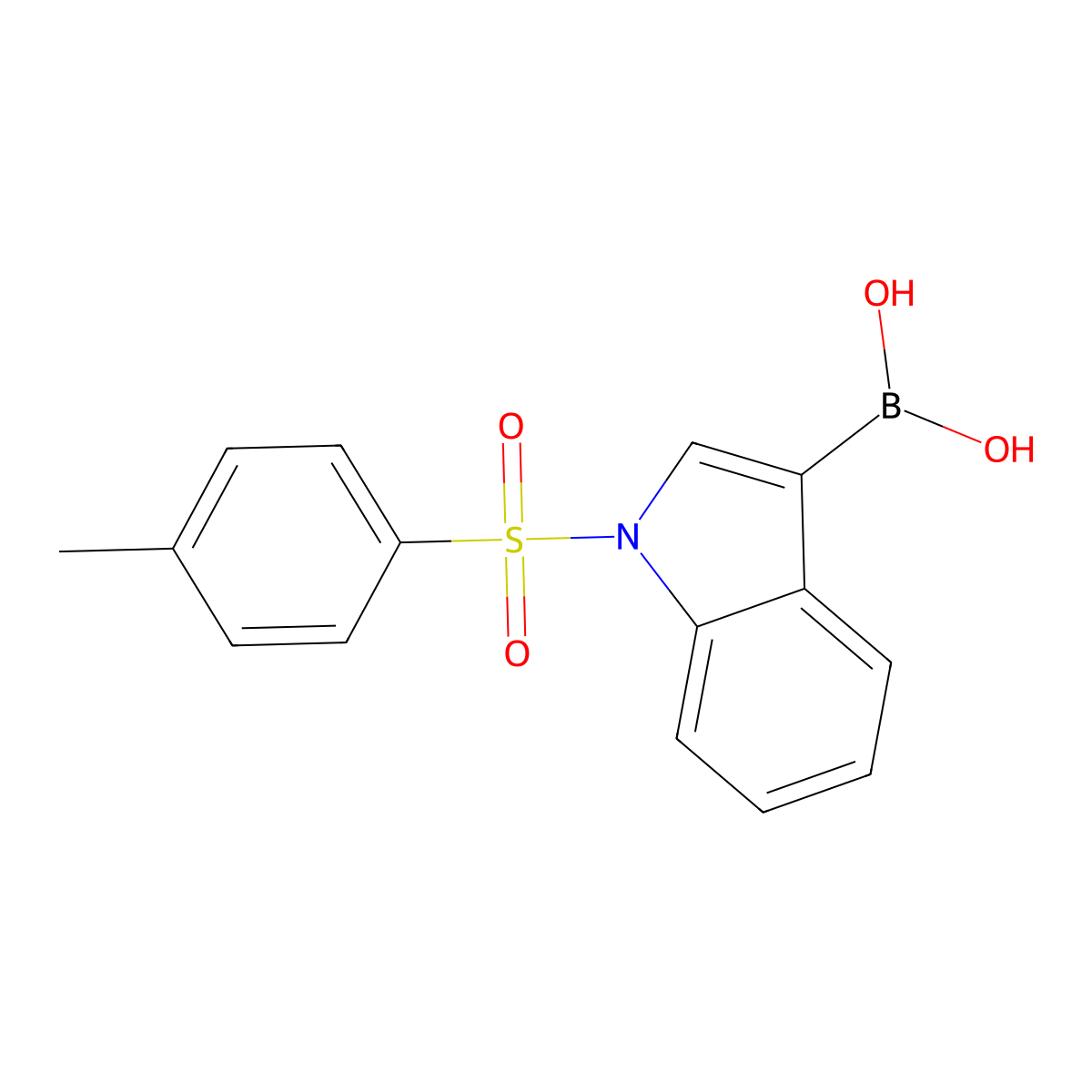 N-(p-Toluenesulfonyl)indole-3-boronic acid molecular structure, CAS 149108-61-2