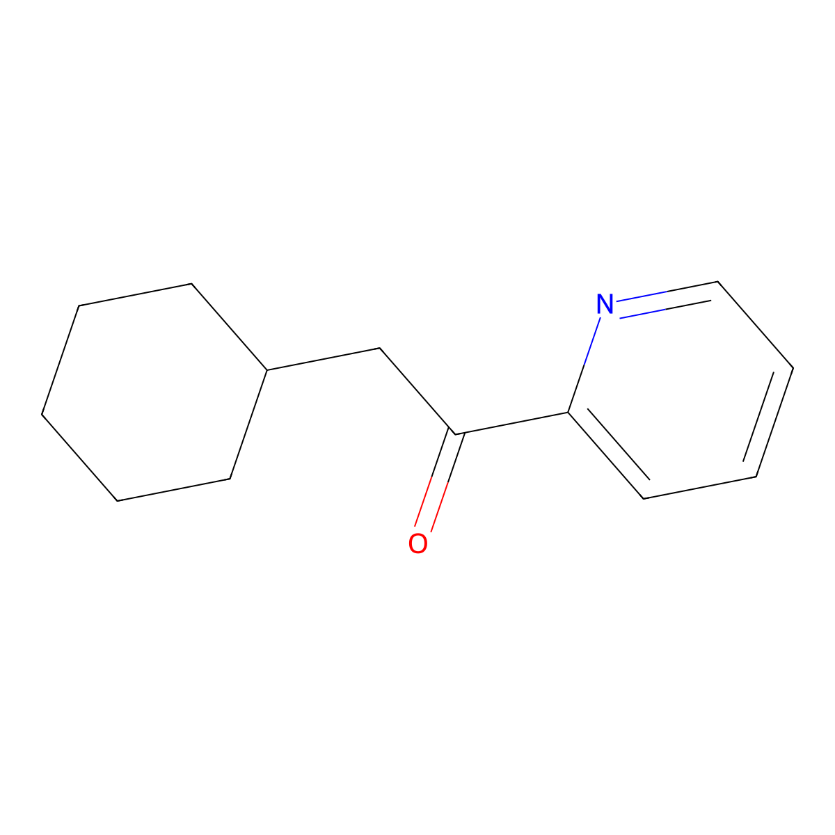 Cyclohexylmethyl 2-pyridyl ketone molecular structure, CAS 149108-75-8