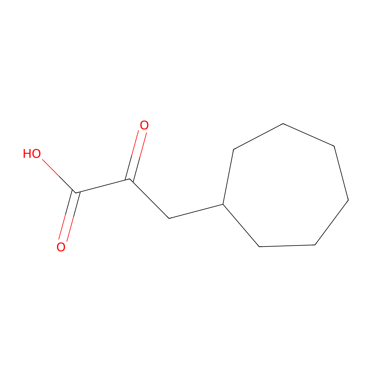 3-Cycloheptyl-2-oxopropanoic acid molecular structure, CAS 1491082-54-2