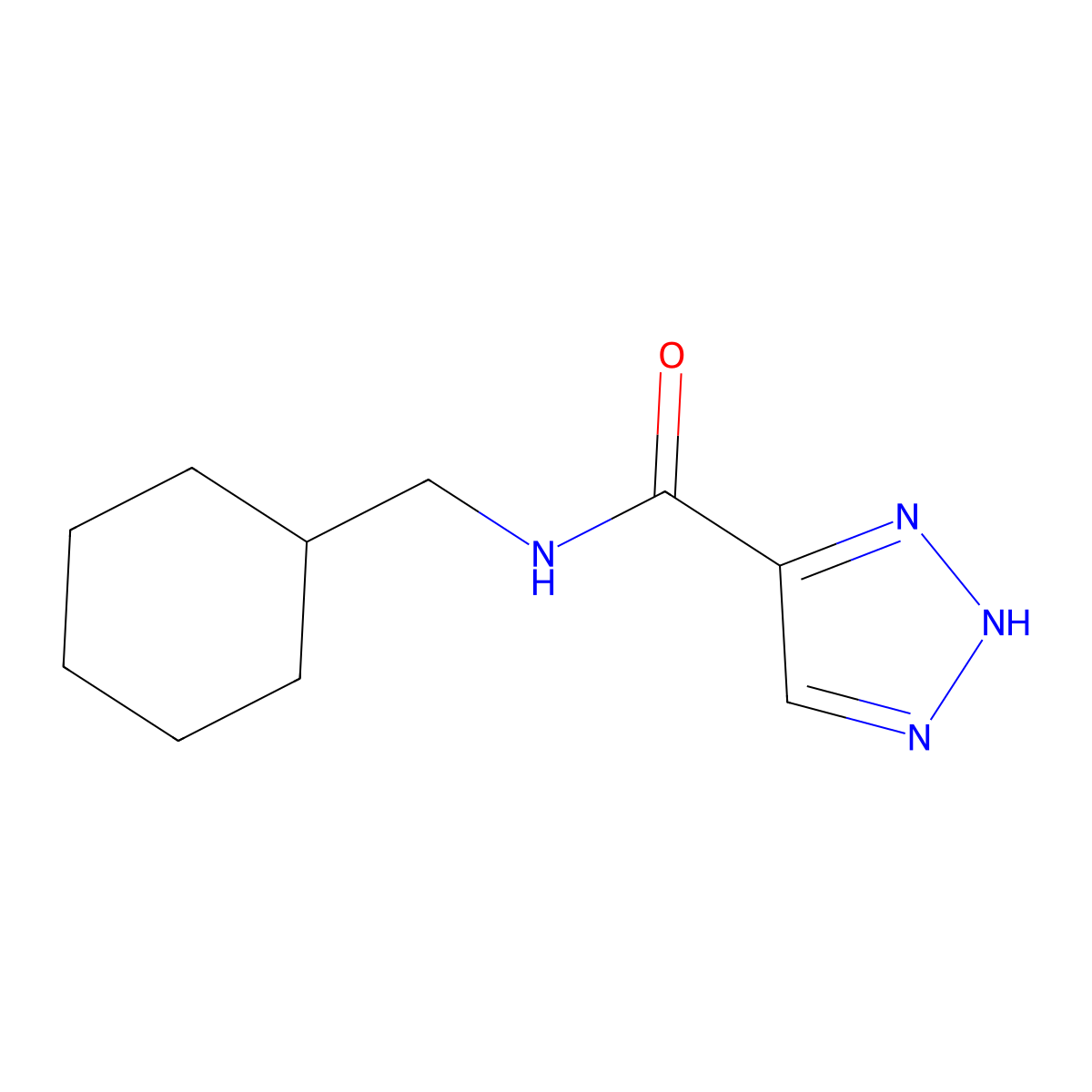 N-(cyclohexylmethyl)-1H-1,2,3-triazole-5-carboxamide molecular structure, CAS 1491102-82-9