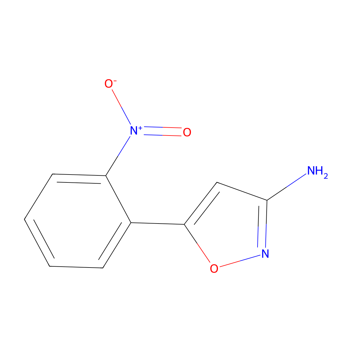 5-(2-Nitrophenyl)isoxazol-3-amine molecular structure, CAS 1491103-98-0