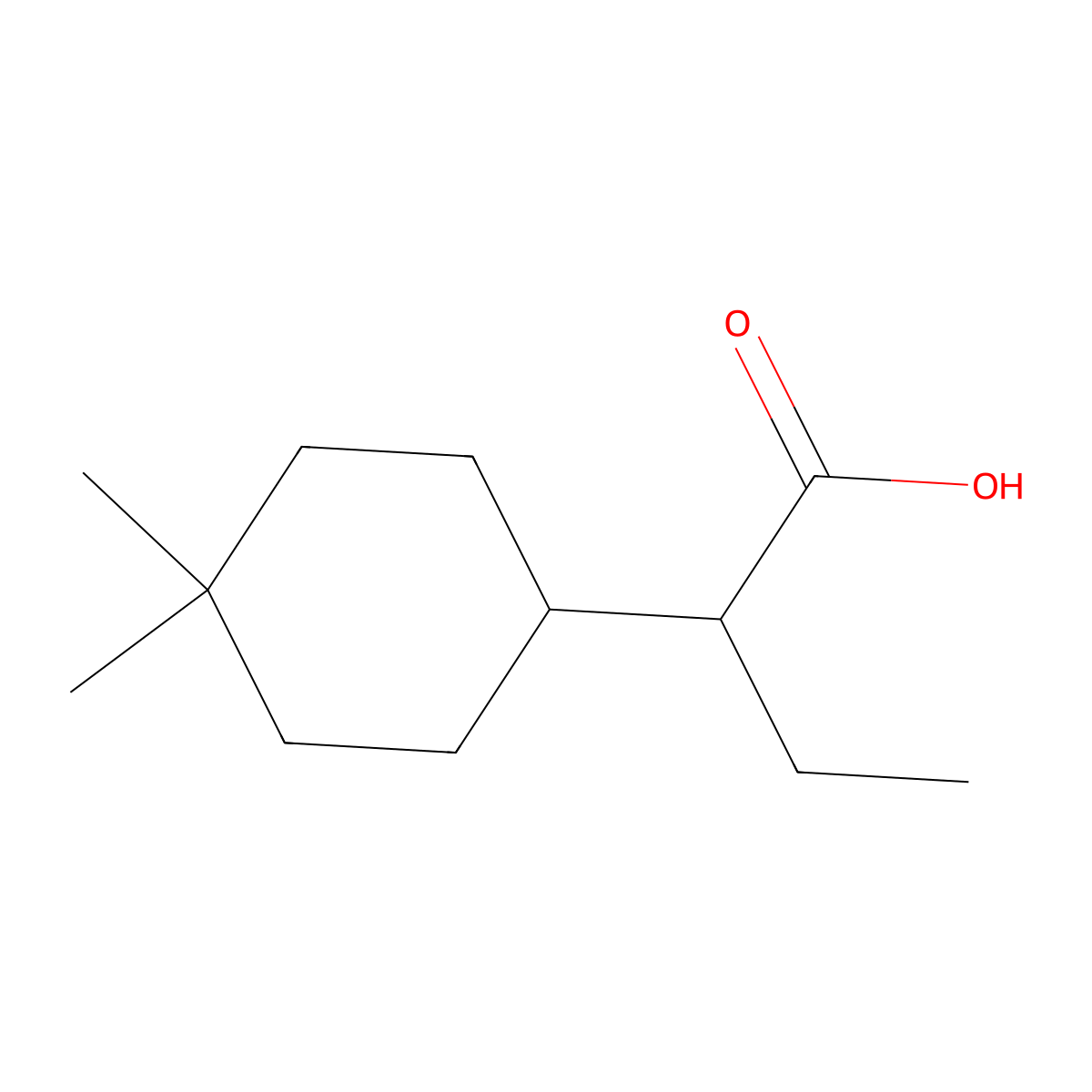 2-(4,4-Dimethylcyclohexyl)butanoic acid molecular structure, CAS 1491104-14-3