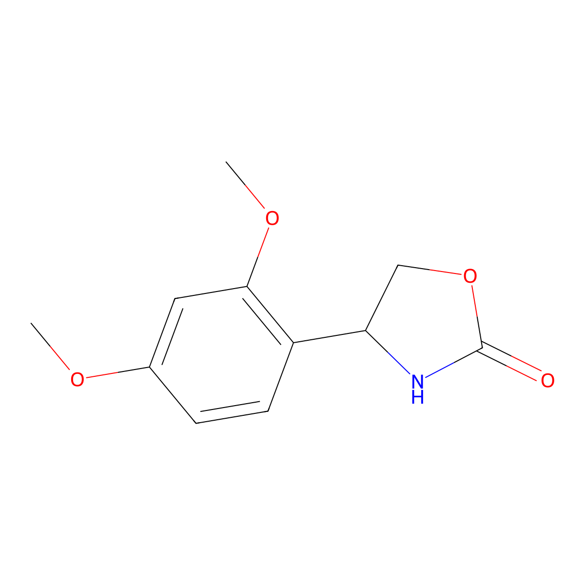 4-(2,4-Dimethoxyphenyl)oxazolidin-2-one molecular structure, CAS 1491111-41-1