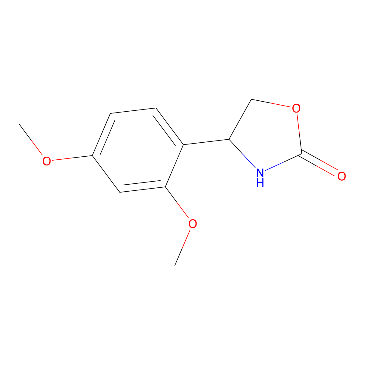 4-(2,4-Dimethoxyphenyl)oxazolidin-2-one molecular structure, CAS 1491111-41-1