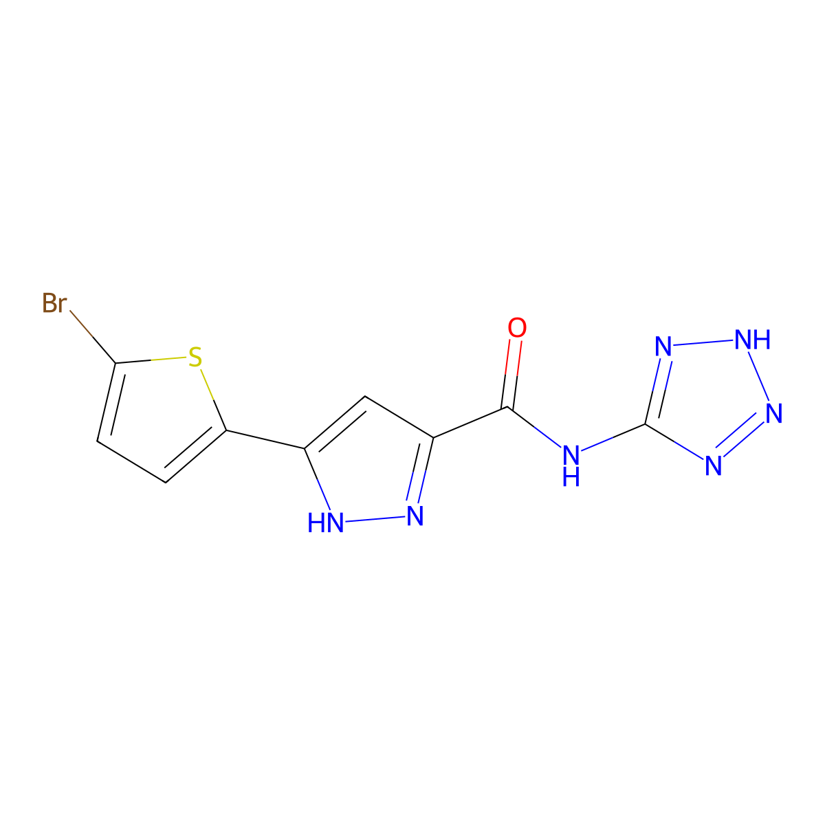 C9H6BrN7OS molecular structure, CAS 1491131-11-3