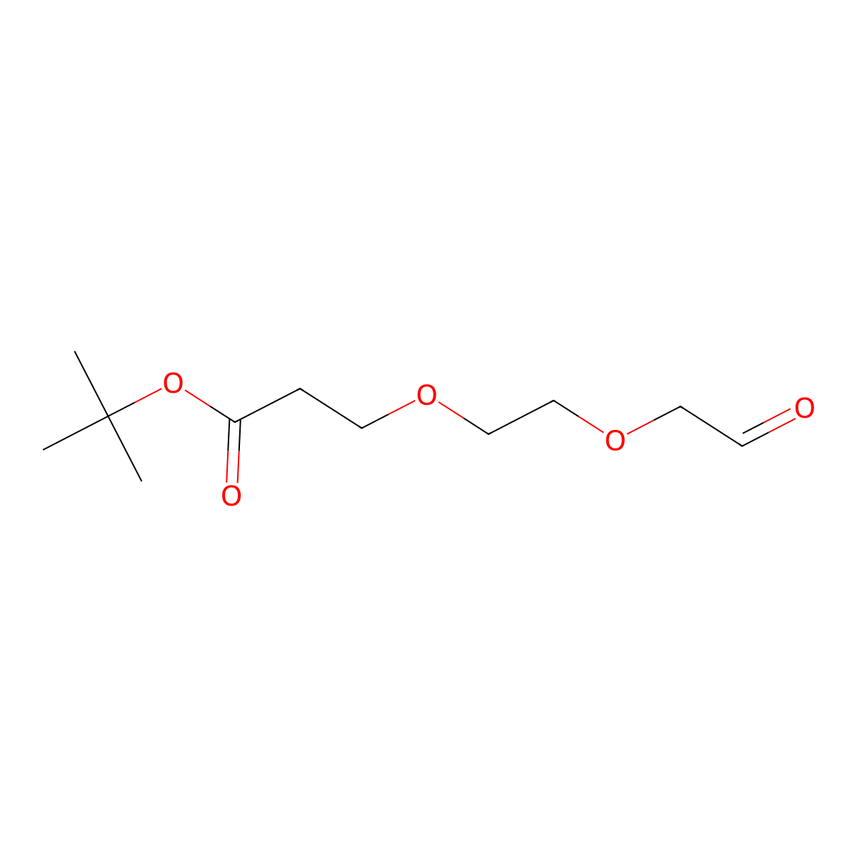 tert-Butyl 3-(2-(2-oxoethoxy)ethoxy)propanoate molecular structure, CAS 1491136-22-1