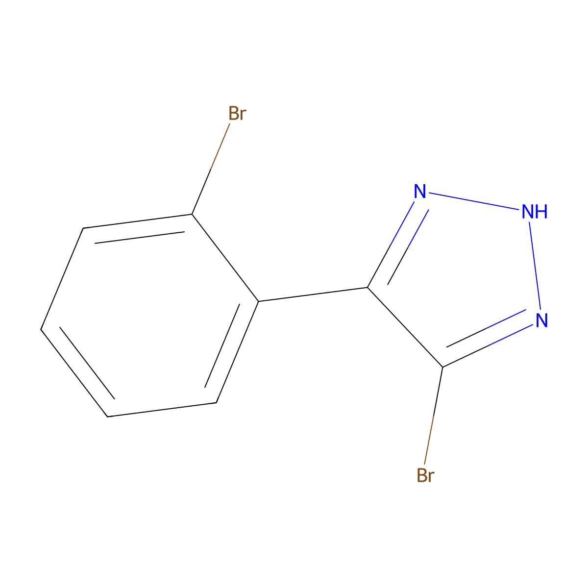 4-Bromo-5-(2-bromophenyl)-1H-1,2,3-triazole molecular structure, CAS 1491143-77-1