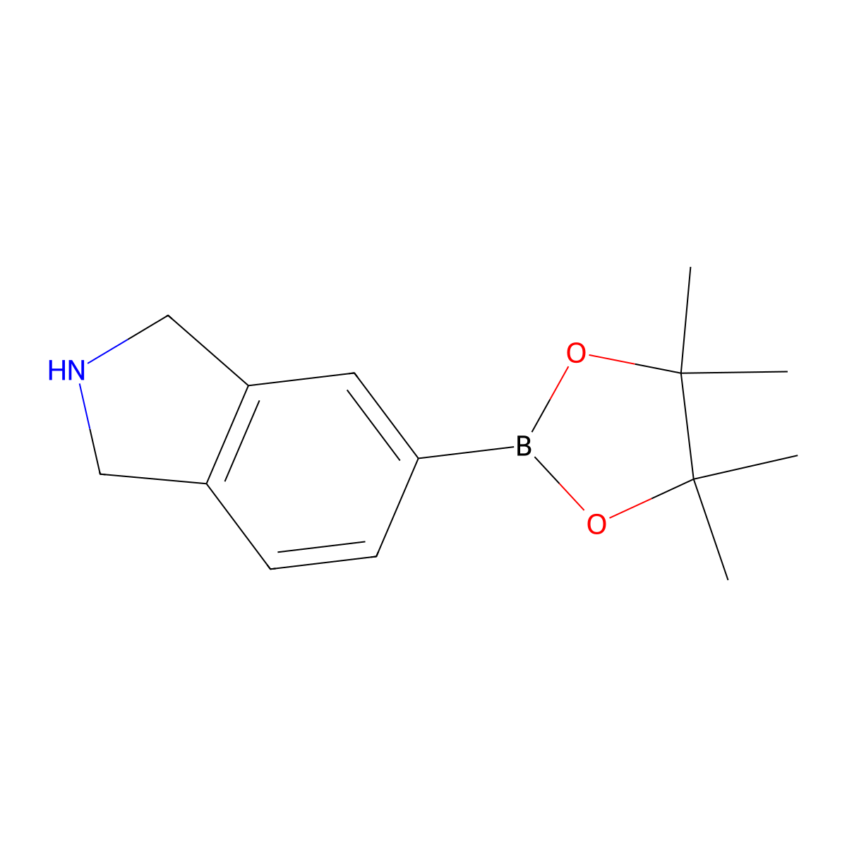 5-(4,4,5,5-Tetramethyl-1,3,2-dioxaborolan-2-YL)isoindoline molecular structure, CAS 1491162-09-4