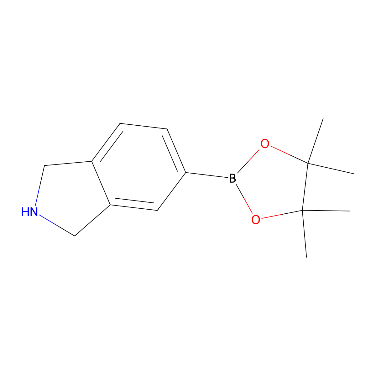 5-(4,4,5,5-Tetramethyl-1,3,2-dioxaborolan-2-YL)isoindoline molecular structure, CAS 1491162-09-4