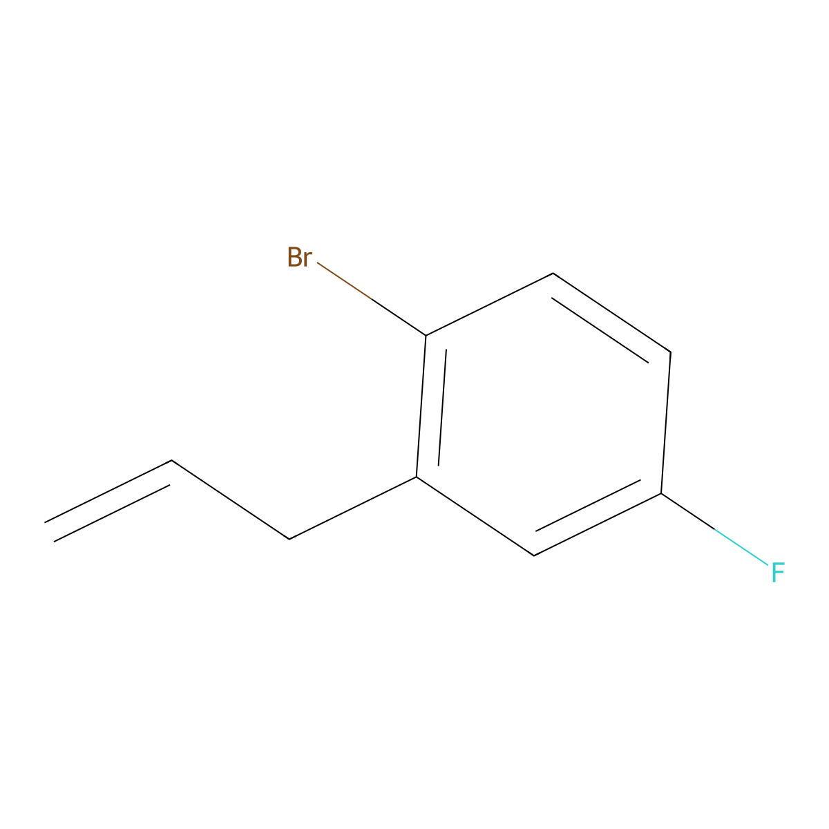 1-Bromo-4-fluoro-2-(2-propen-1-yl)benzene molecular structure, CAS 1491162-18-5