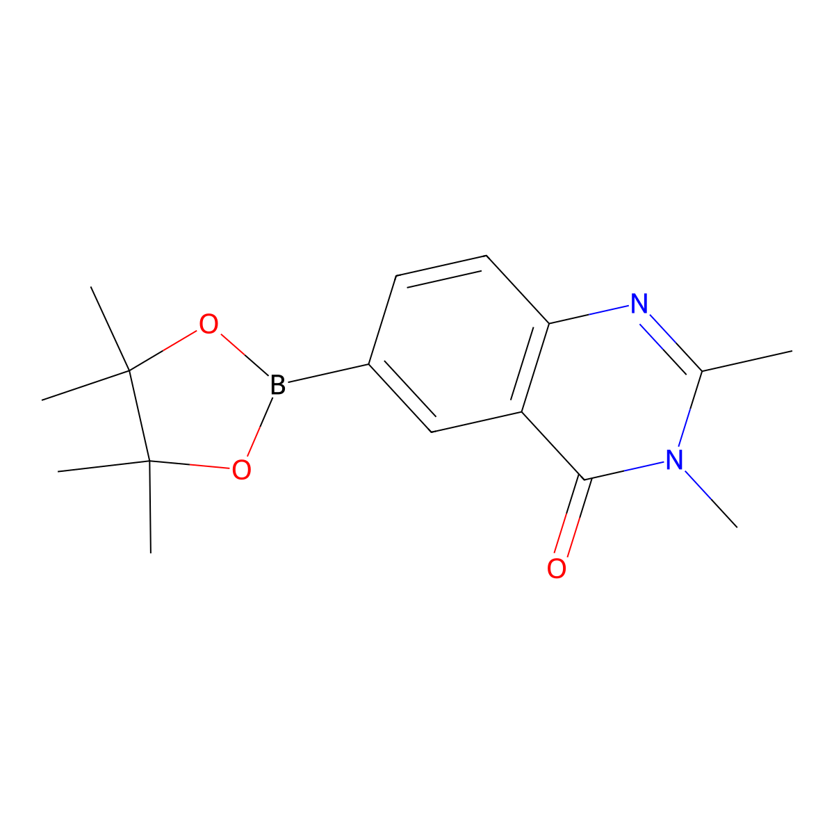 2,3-Dimethyl-6-(4,4,5,5-tetramethyl-1,3,2-dioxaborolan-2-yl)-3,4-dihydroquinazolin-4-one molecular structure, CAS 1491163-17-7