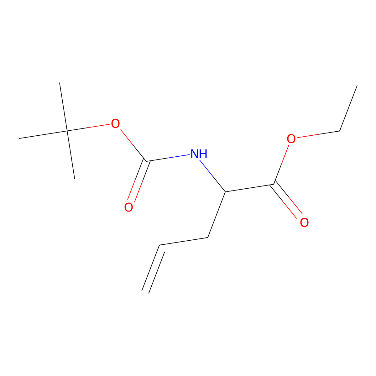 (2R)-2-(tert-Butyloxycarbonylamino)-4-pentenoic acid ethyl ester molecular structure, CAS 149117-85-1