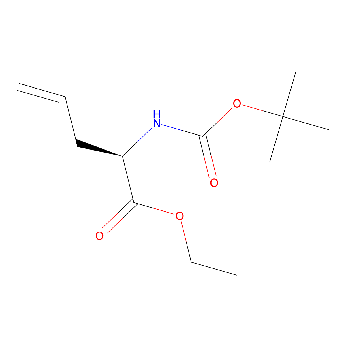 (2R)-2-(tert-Butyloxycarbonylamino)-4-pentenoic acid ethyl ester molecular structure, CAS 149117-85-1