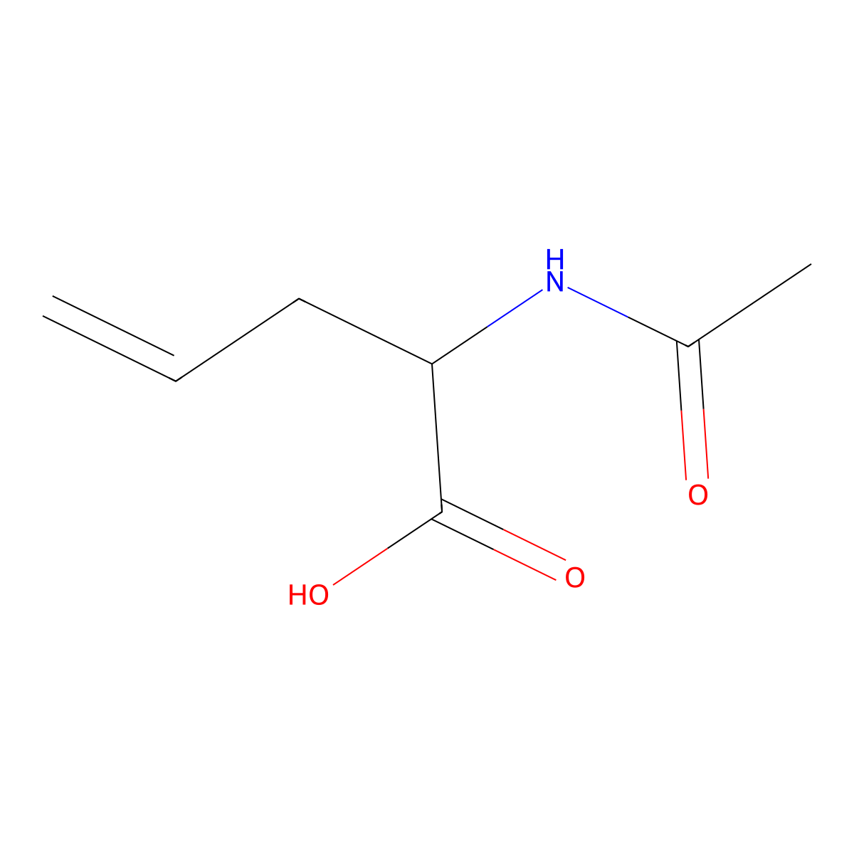 (2S)-2-Acetamidopent-4-enoic acid molecular structure, CAS 149117-86-2