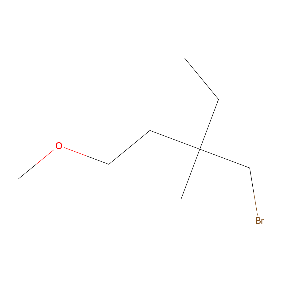 3-(Bromomethyl)-1-methoxy-3-methylpentane molecular structure, CAS 1491174-41-4
