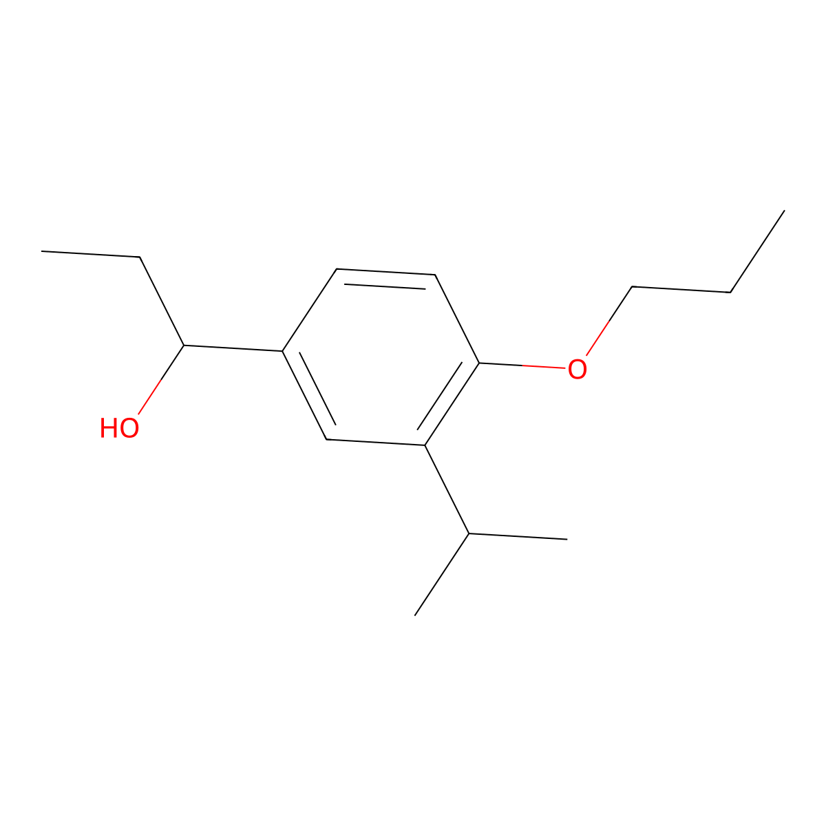 1-[3-(Propan-2-yl)-4-propoxyphenyl]propan-1-ol molecular structure, CAS 1491178-10-9