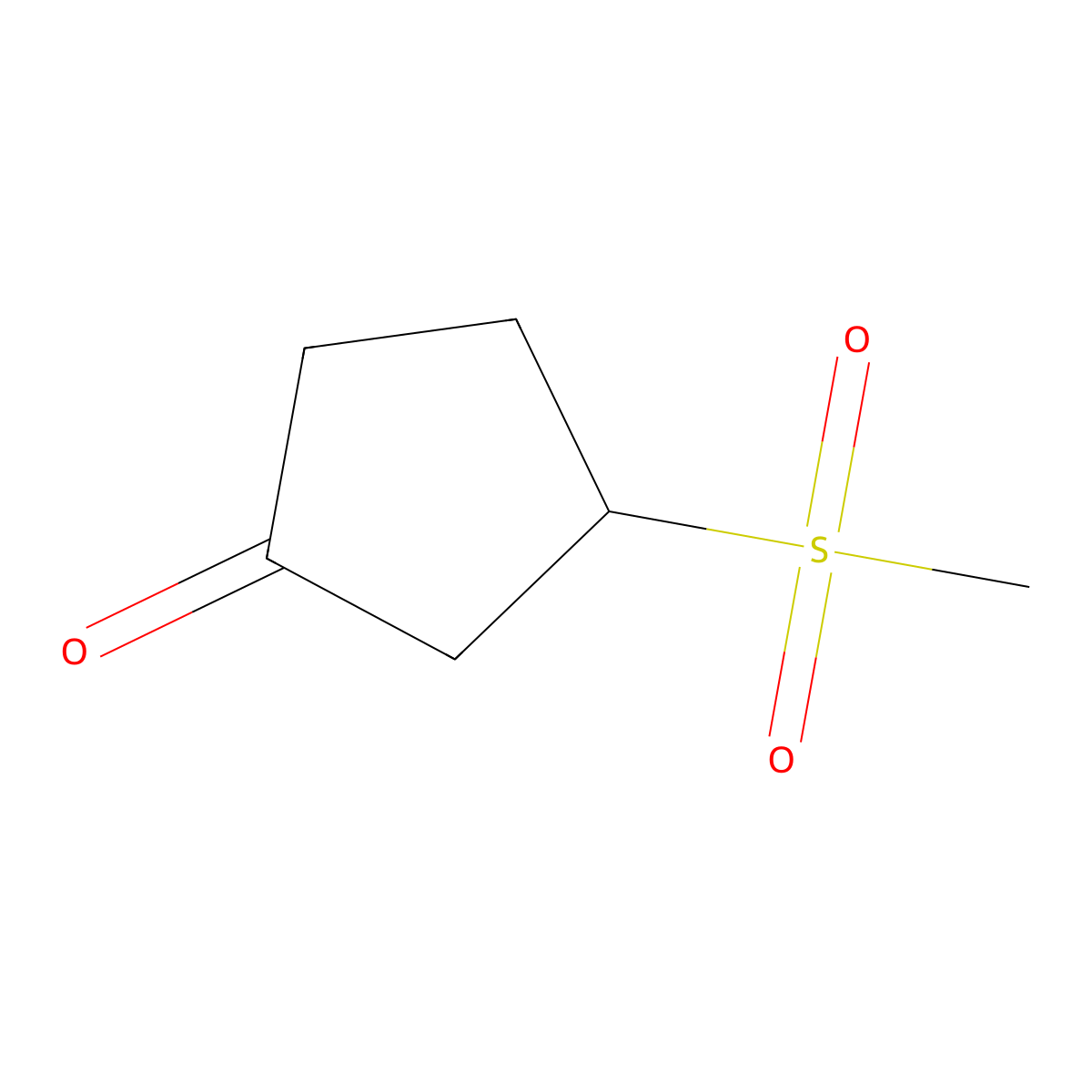 3-Methanesulfonylcyclopentan-1-one molecular structure, CAS 1491178-97-2