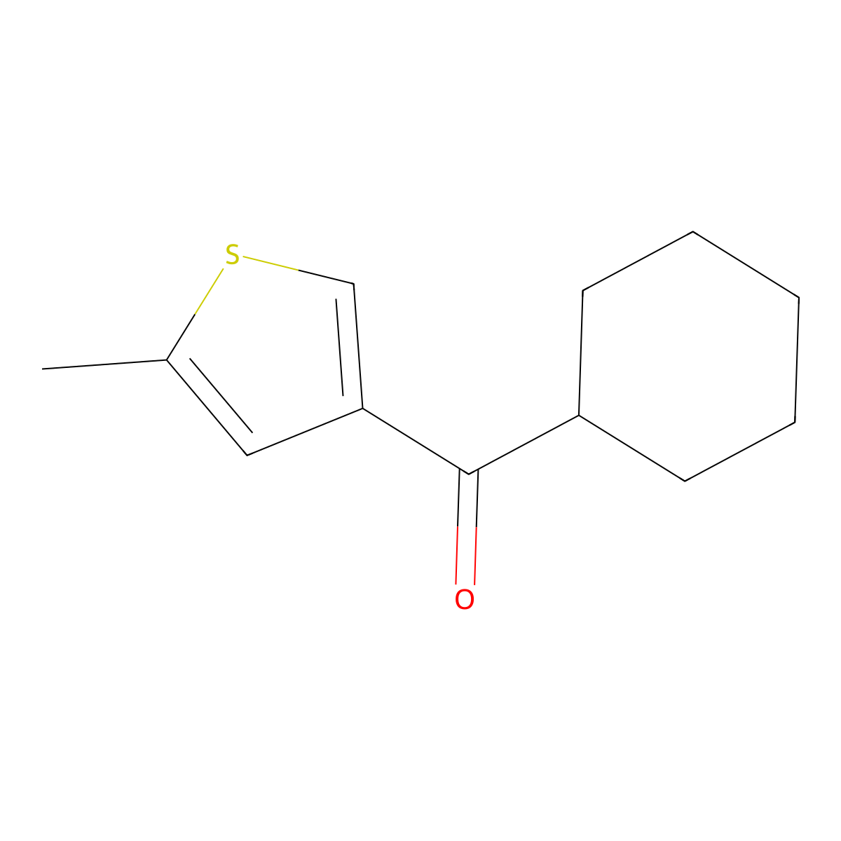 Cyclohexyl(5-methylthiophen-3-yl)methanone molecular structure, CAS 1491209-51-8