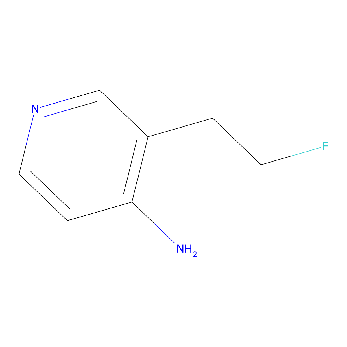 3-(2-Fluoroethyl)pyridin-4-amine molecular structure, CAS 1491229-66-3