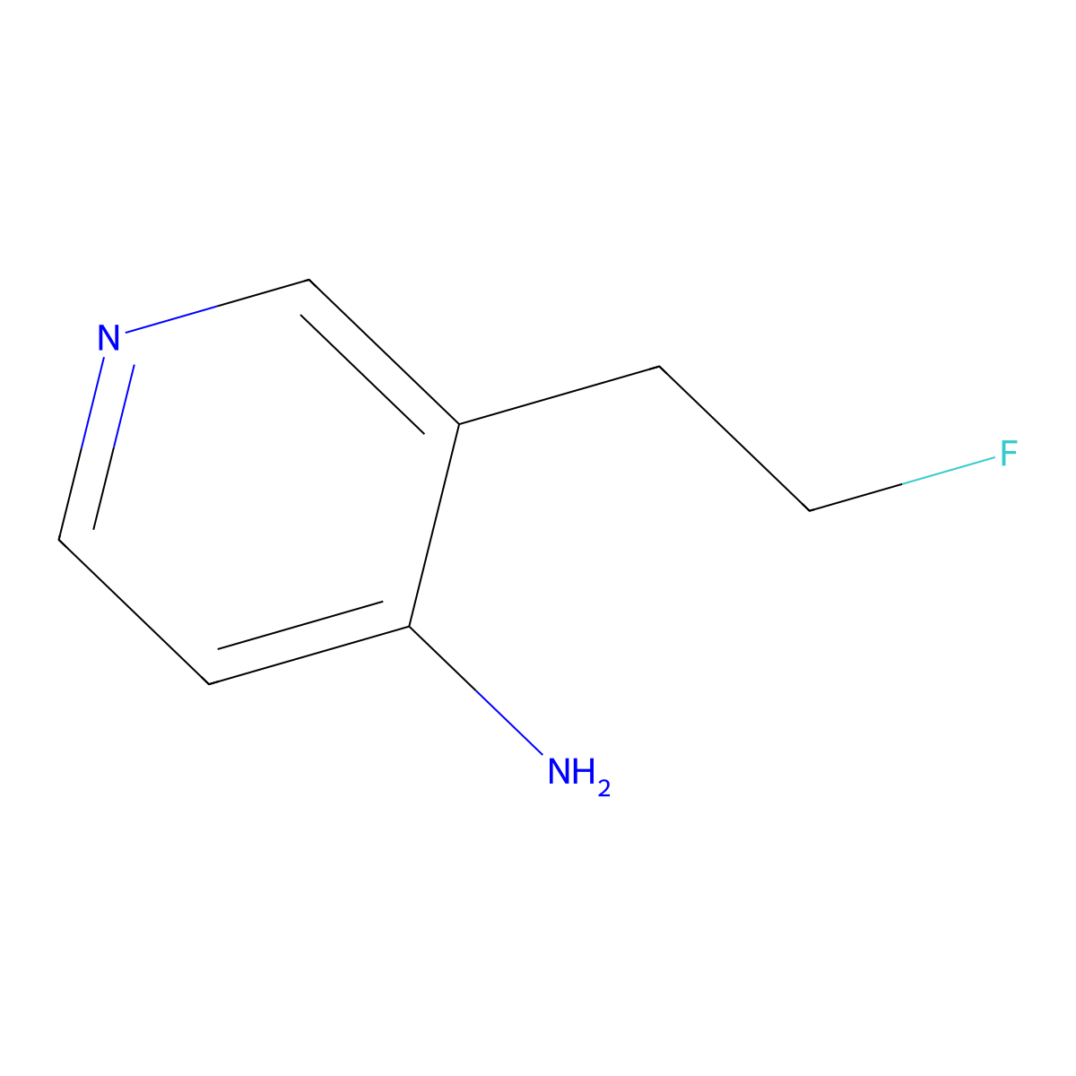 3-(2-Fluoroethyl)pyridin-4-amine molecular structure, CAS 1491229-66-3