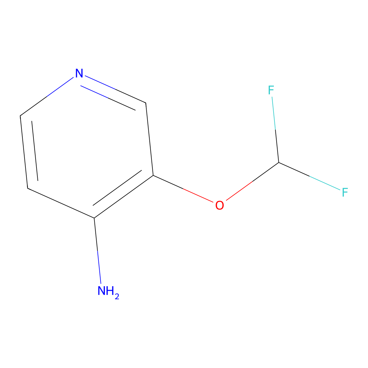 3-(Difluoromethoxy)pyridin-4-amine molecular structure, CAS 1491229-71-0