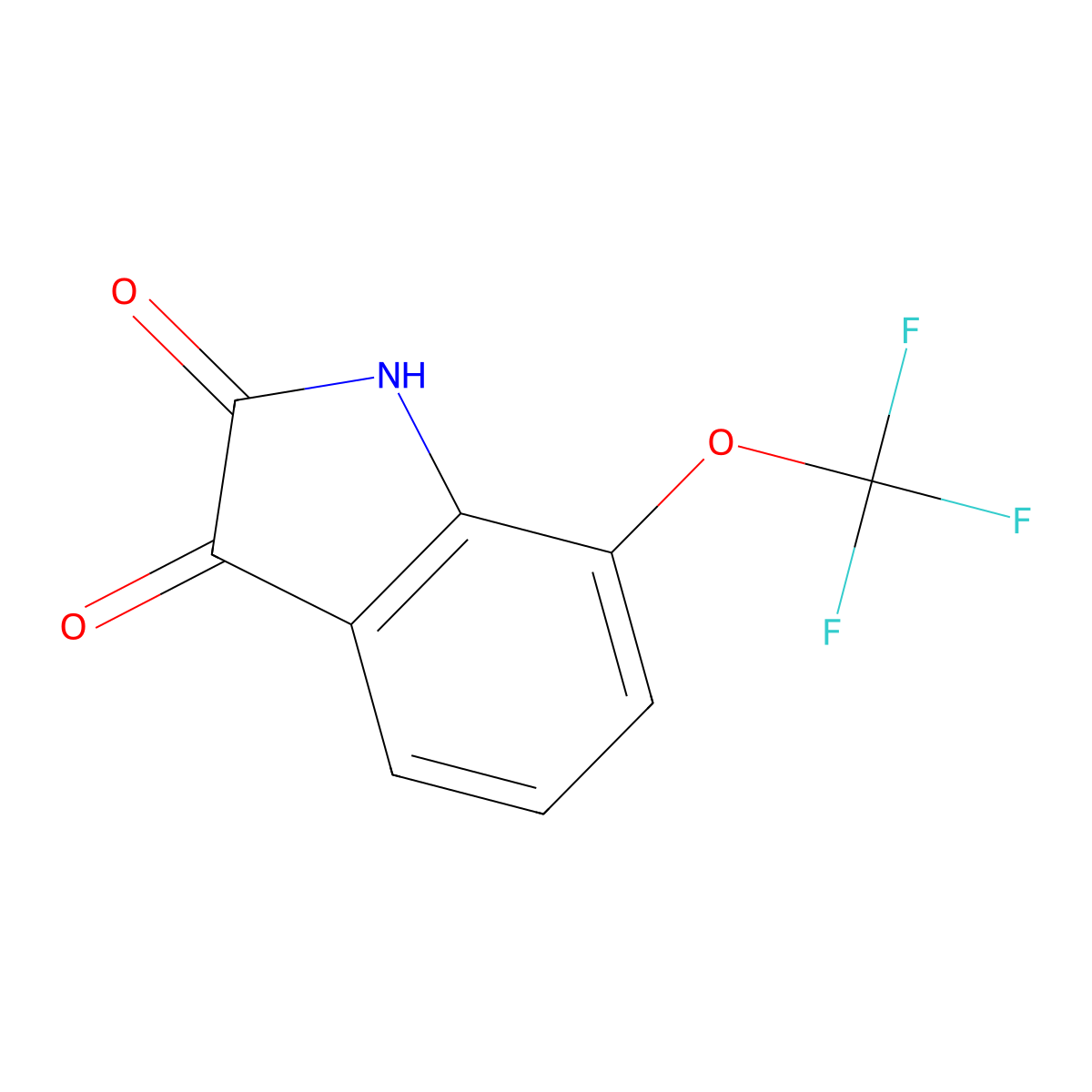 7-Trifluoromethoxyisatin molecular structure, CAS 149125-30-4