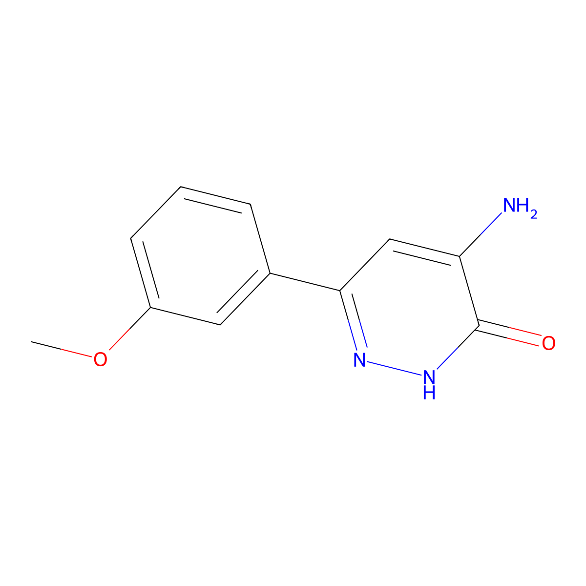 4-Amino-6-(3-methoxyphenyl)pyridazin-3-ol molecular structure, CAS 1491291-23-6