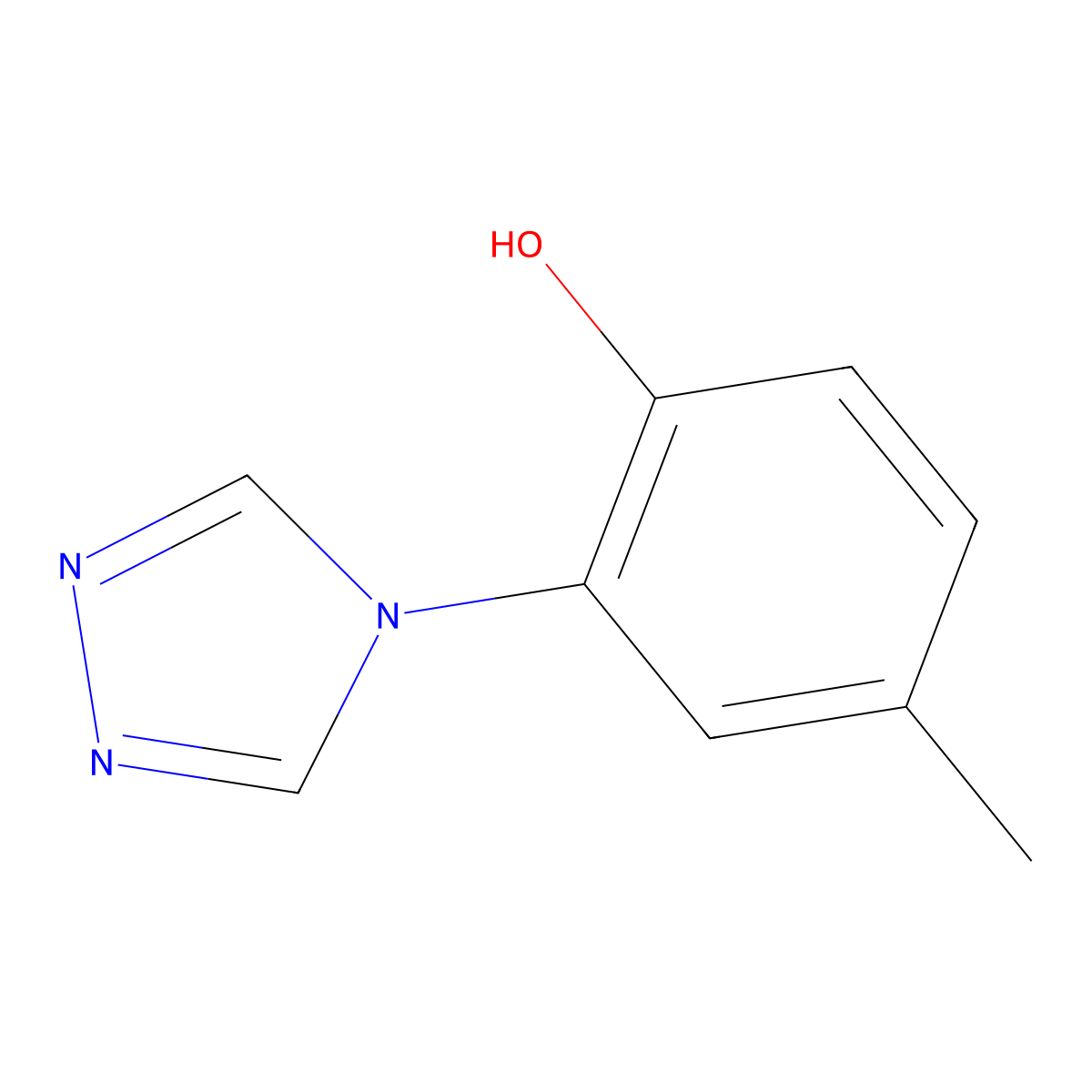 4-Methyl-2-(4H-1,2,4-triazol-4-yl)phenol molecular structure, CAS 1491295-41-0