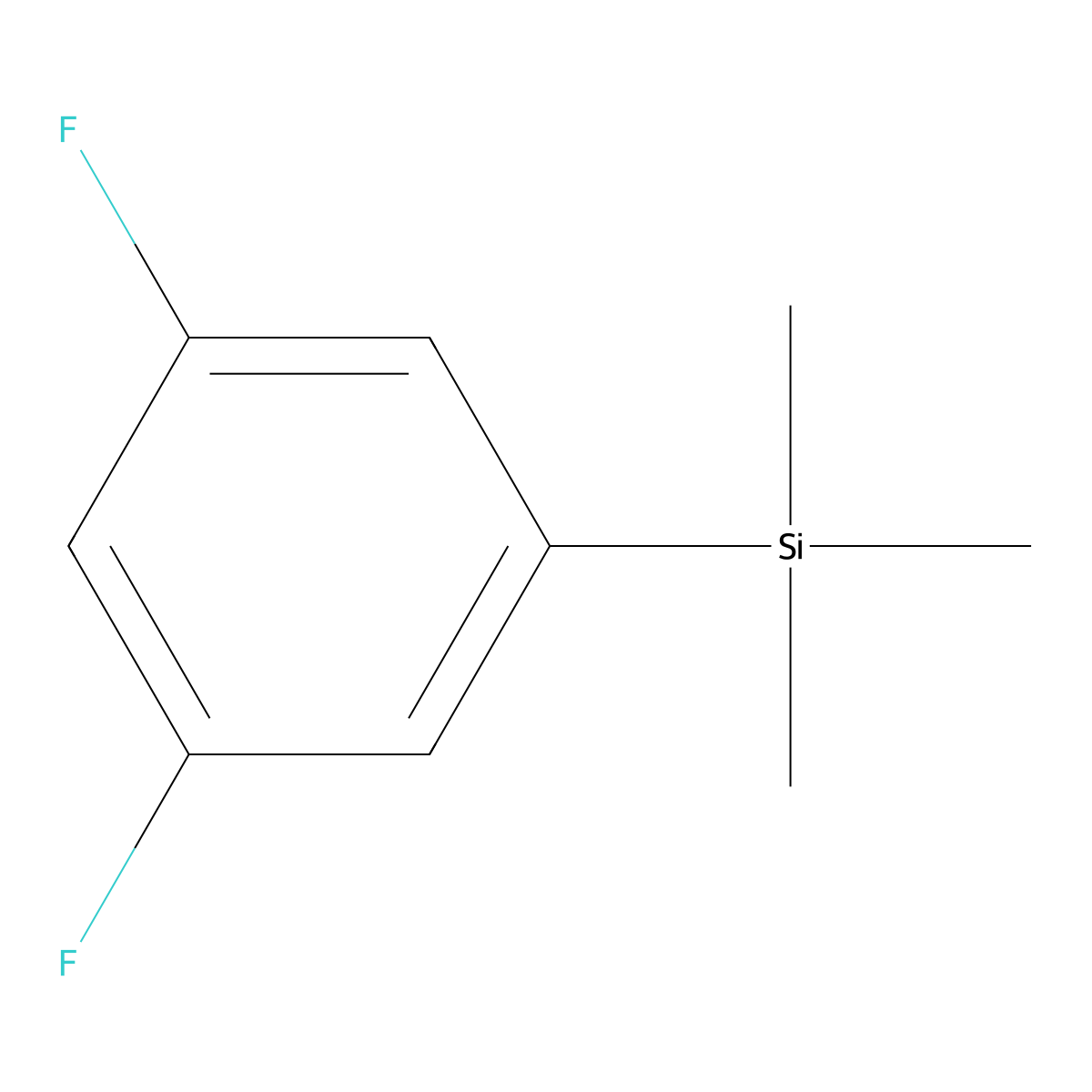 (3,5-Difluorophenyl)trimethylsilane molecular structure, CAS 149130-47-2