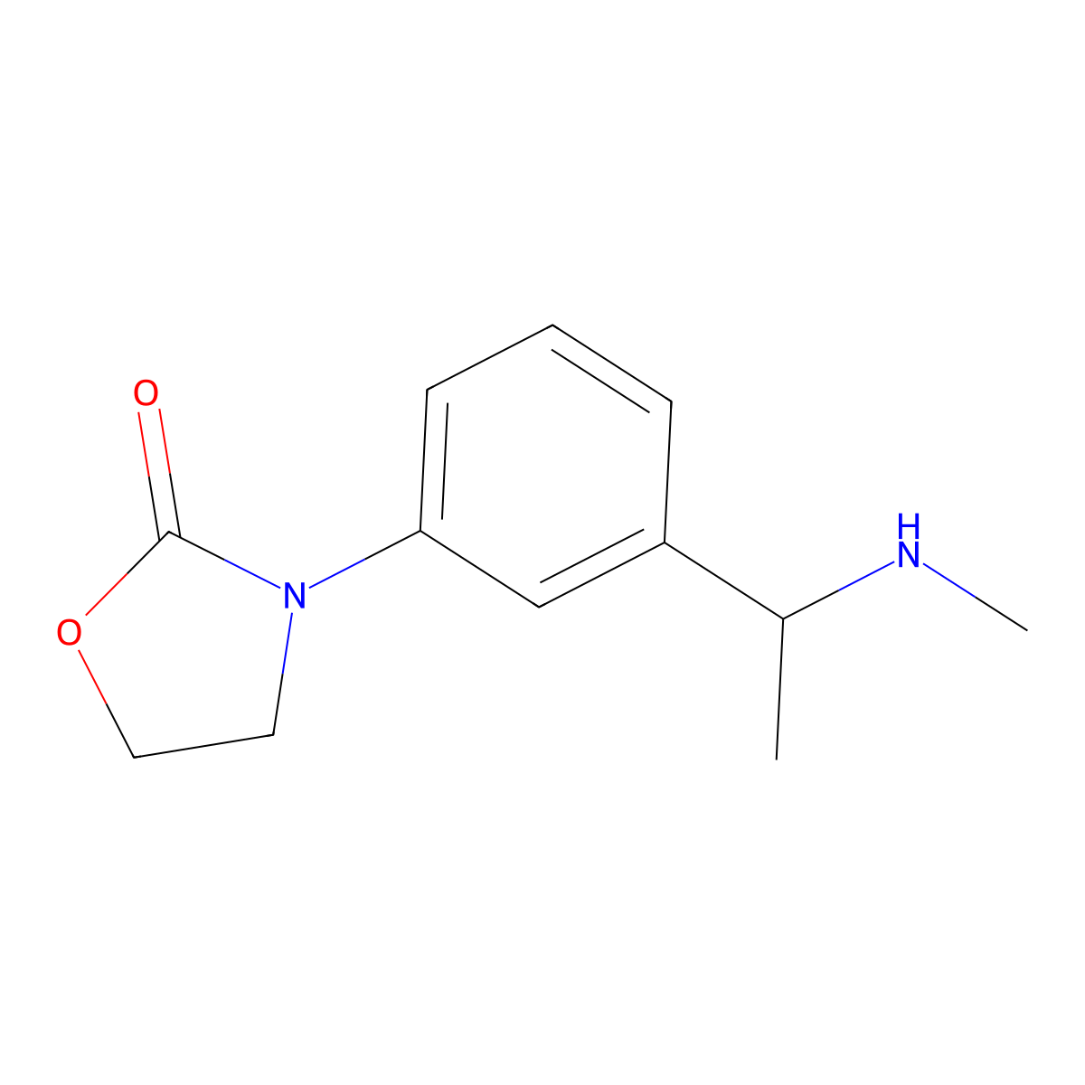 3-{3-[1-(Methylamino)ethyl]phenyl}-1,3-oxazolidin-2-one molecular structure, CAS 1491308-07-6