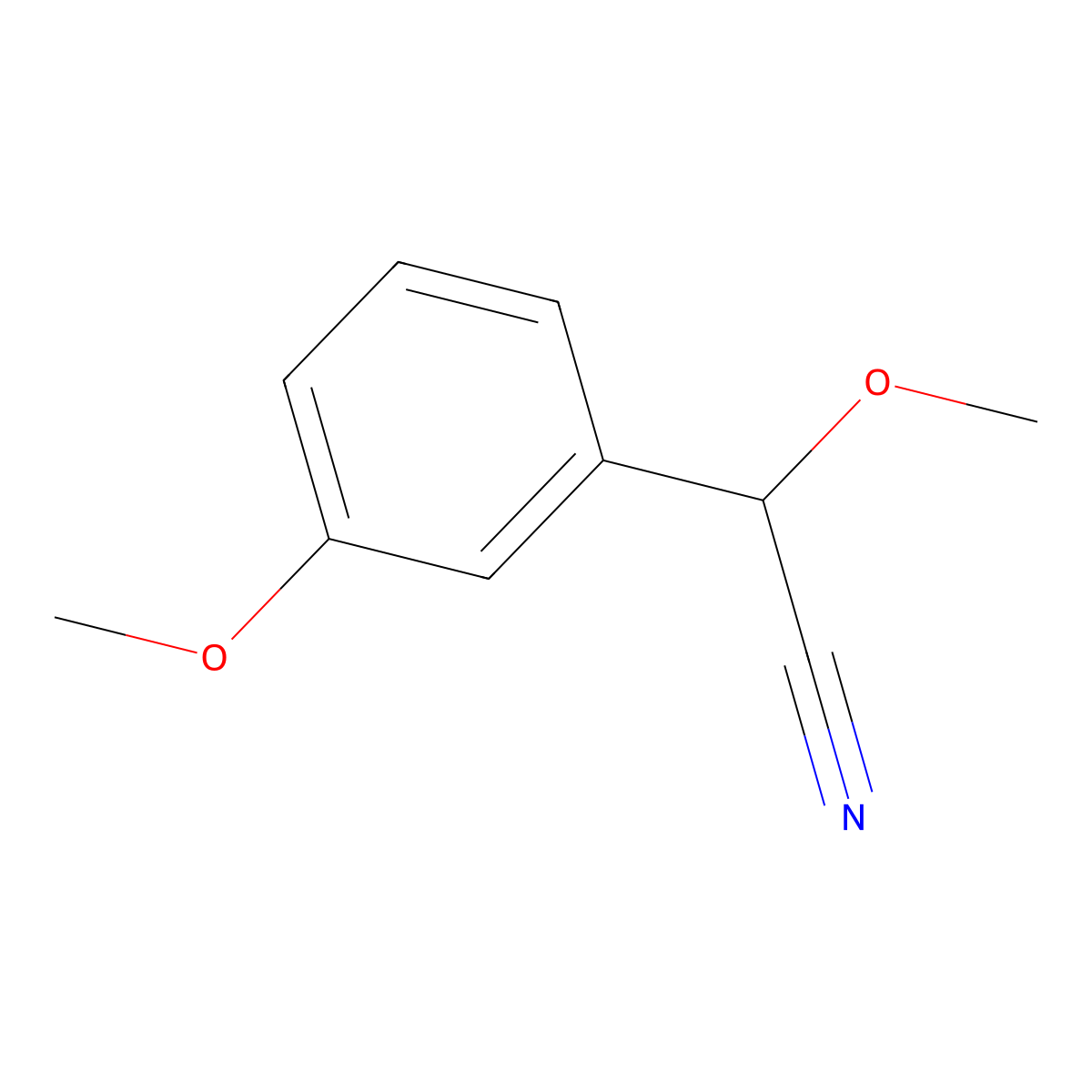 2-Methoxy-2-(3-methoxyphenyl)acetonitrile molecular structure, CAS 1491330-96-1