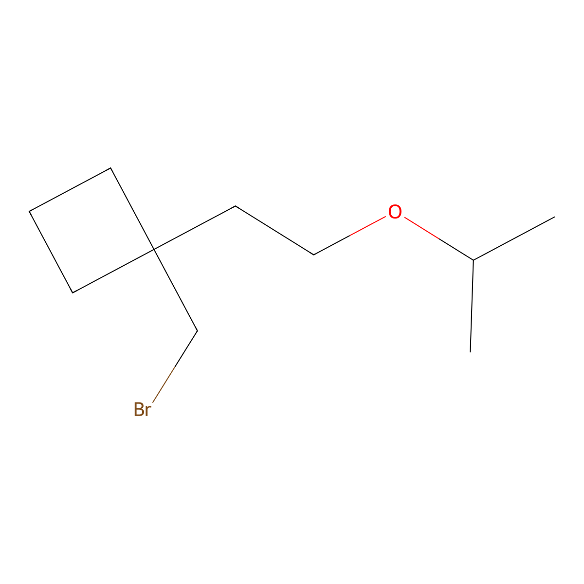 1-(Bromomethyl)-1-(2-isopropoxyethyl)cyclobutane molecular structure, CAS 1491335-05-7
