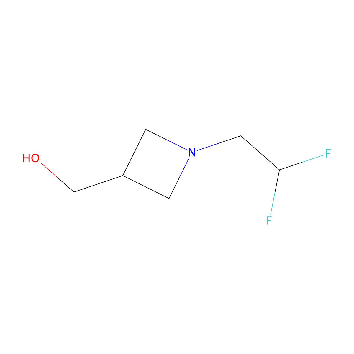 [1-(2,2-Difluoroethyl)azetidin-3-yl]methanol molecular structure, CAS 1491346-76-9