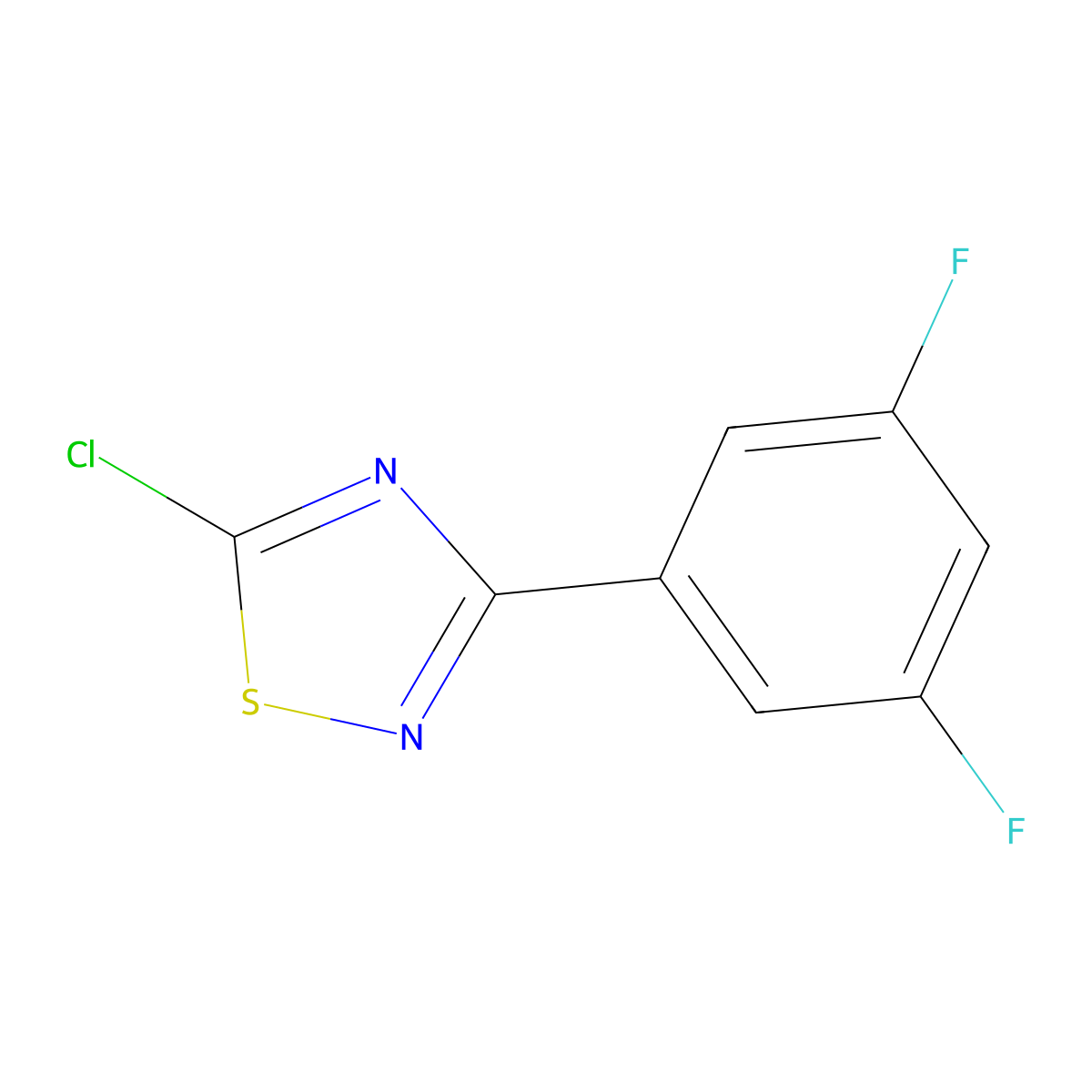 5-Chloro-3-(3,5-difluorophenyl)-1,2,4-thiadiazole molecular structure, CAS 1491356-45-6