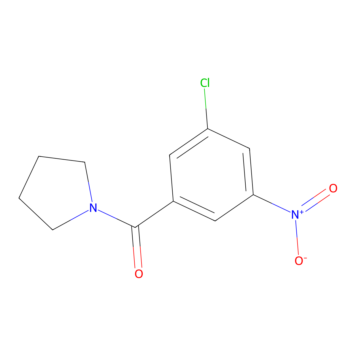 1-(3-Chloro-5-nitrobenzoyl)pyrrolidine molecular structure, CAS 1491382-69-4