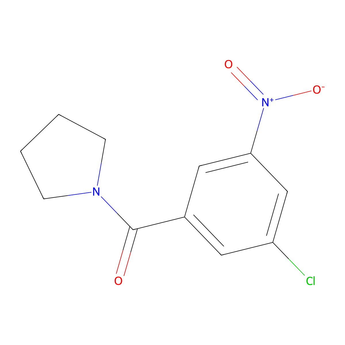 1-(3-Chloro-5-nitrobenzoyl)pyrrolidine molecular structure, CAS 1491382-69-4