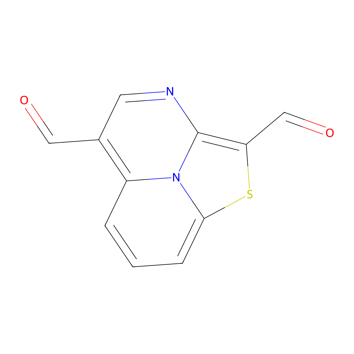1-Thia-2a1,3-diazaacenaphthylene-2,5-dicarbaldehyde molecular structure, CAS 149139-98-0