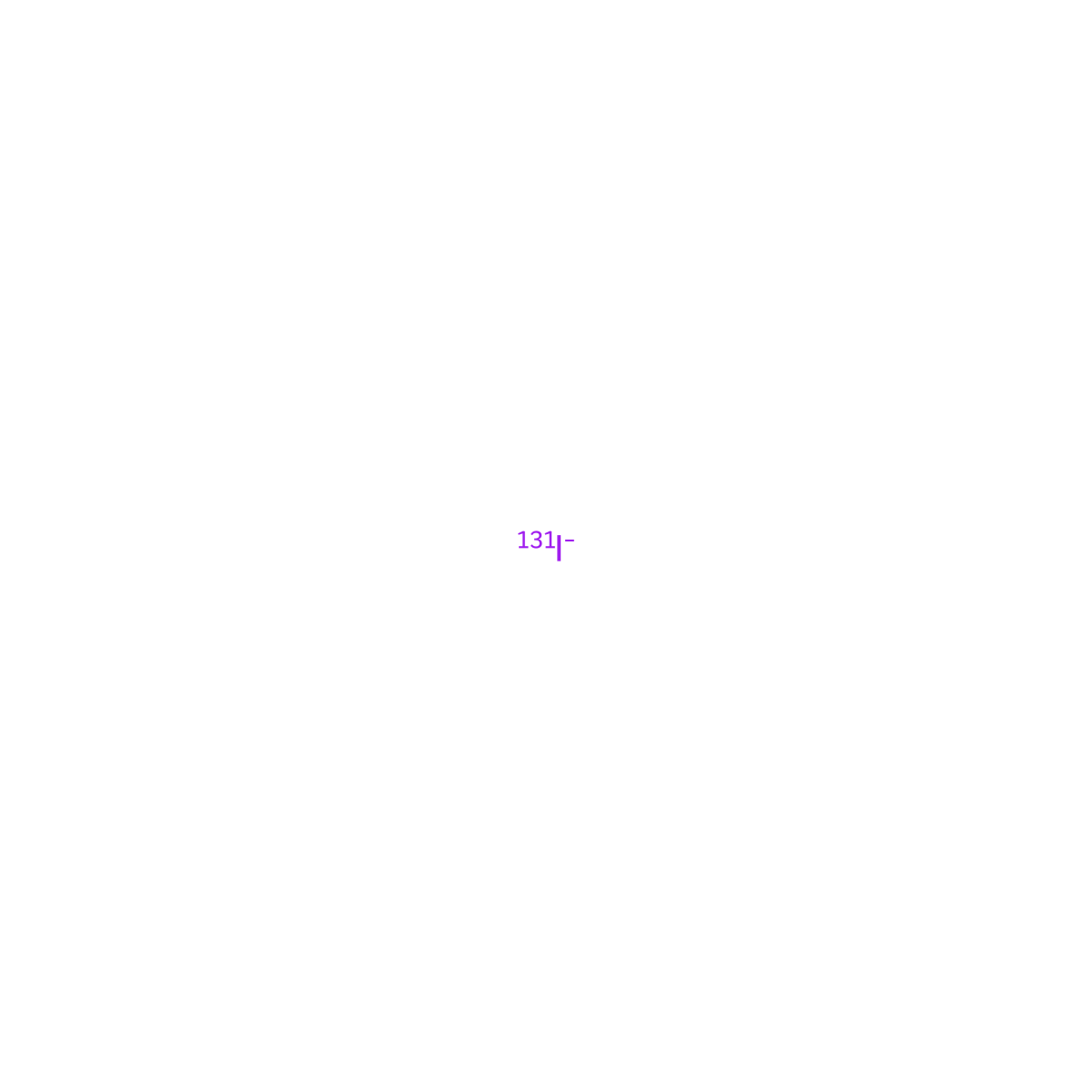 Iodide Ion I-131 molecular structure, CAS 14914-30-8